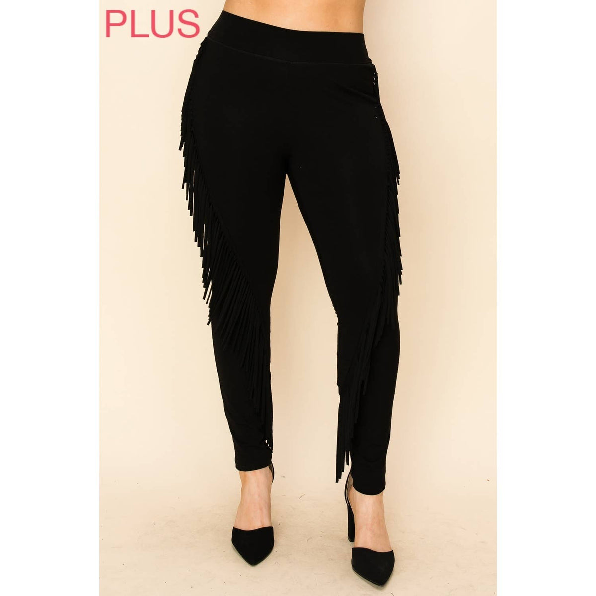 CURVY SWIRL FRINGE LEGGINGS