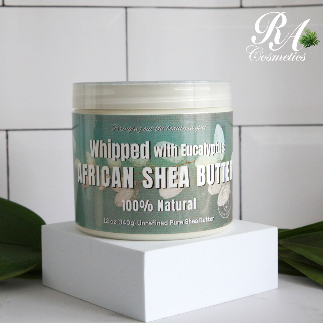 Whipped African Ivory Shea Butter, Eucalyptus - 12oz