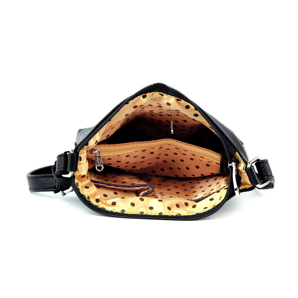Rhinestone Zebra Patterned Crossbody Sling