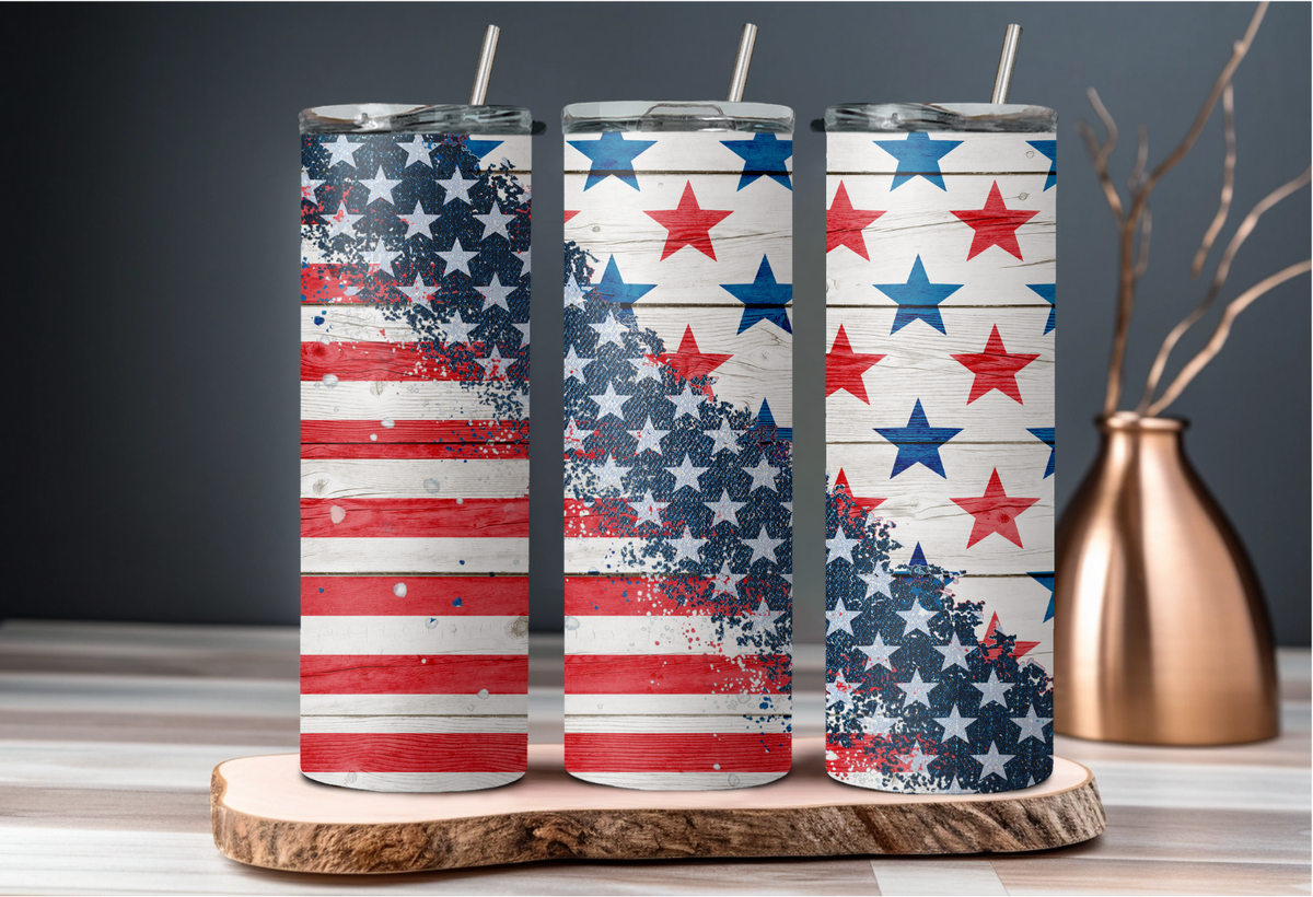 Vintage Flag Tumbler