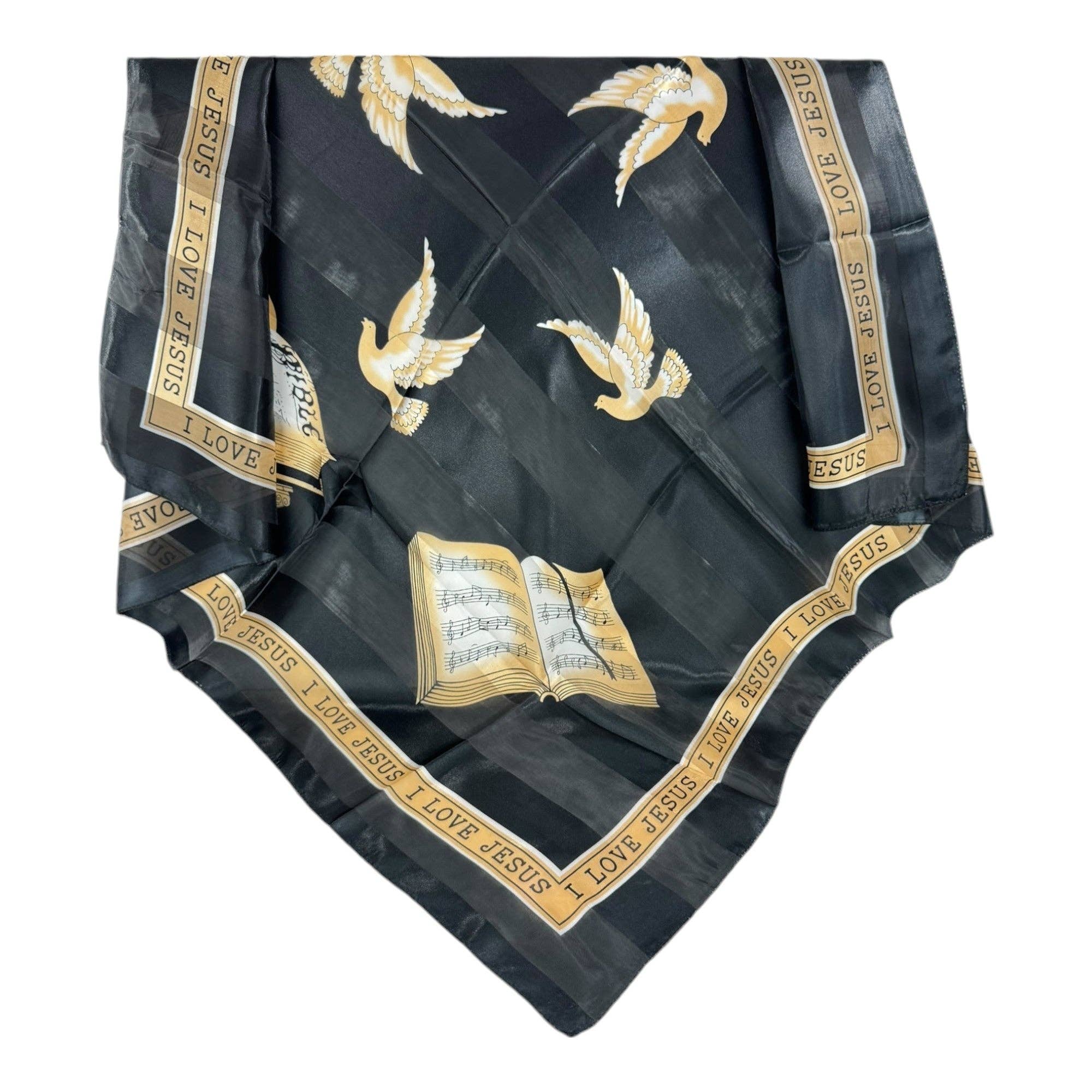 Satin Scarf Bible Pray Graphic ST3720-2. (12PC)