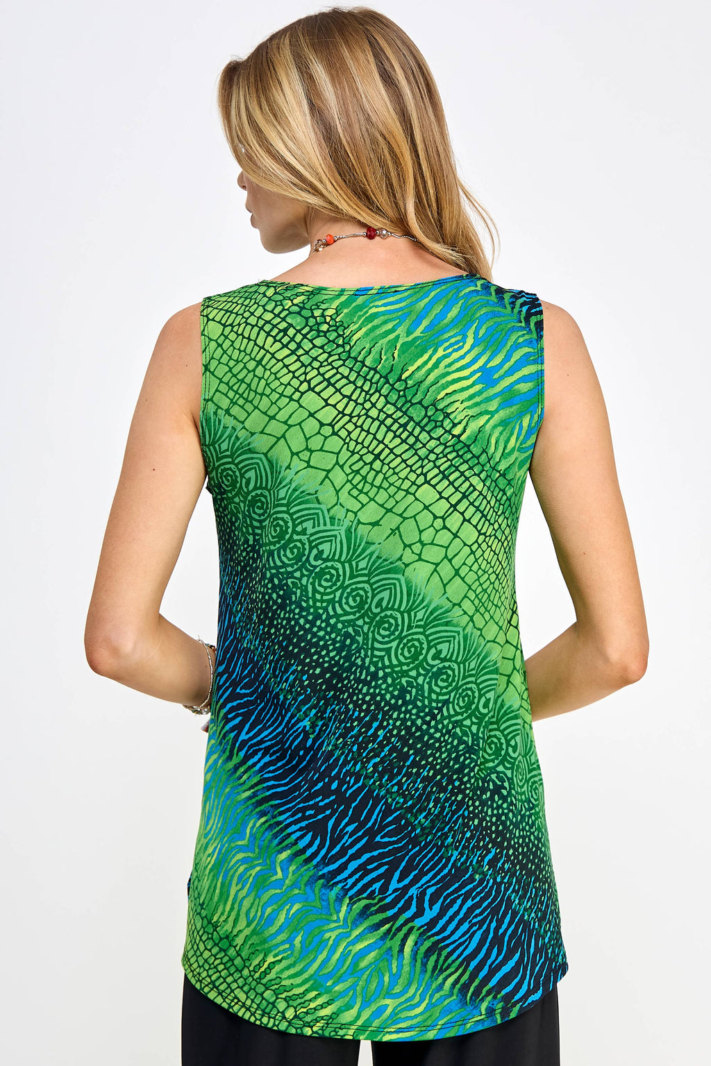 Print Boat Neckline Top-2063HT-TRP1-W182