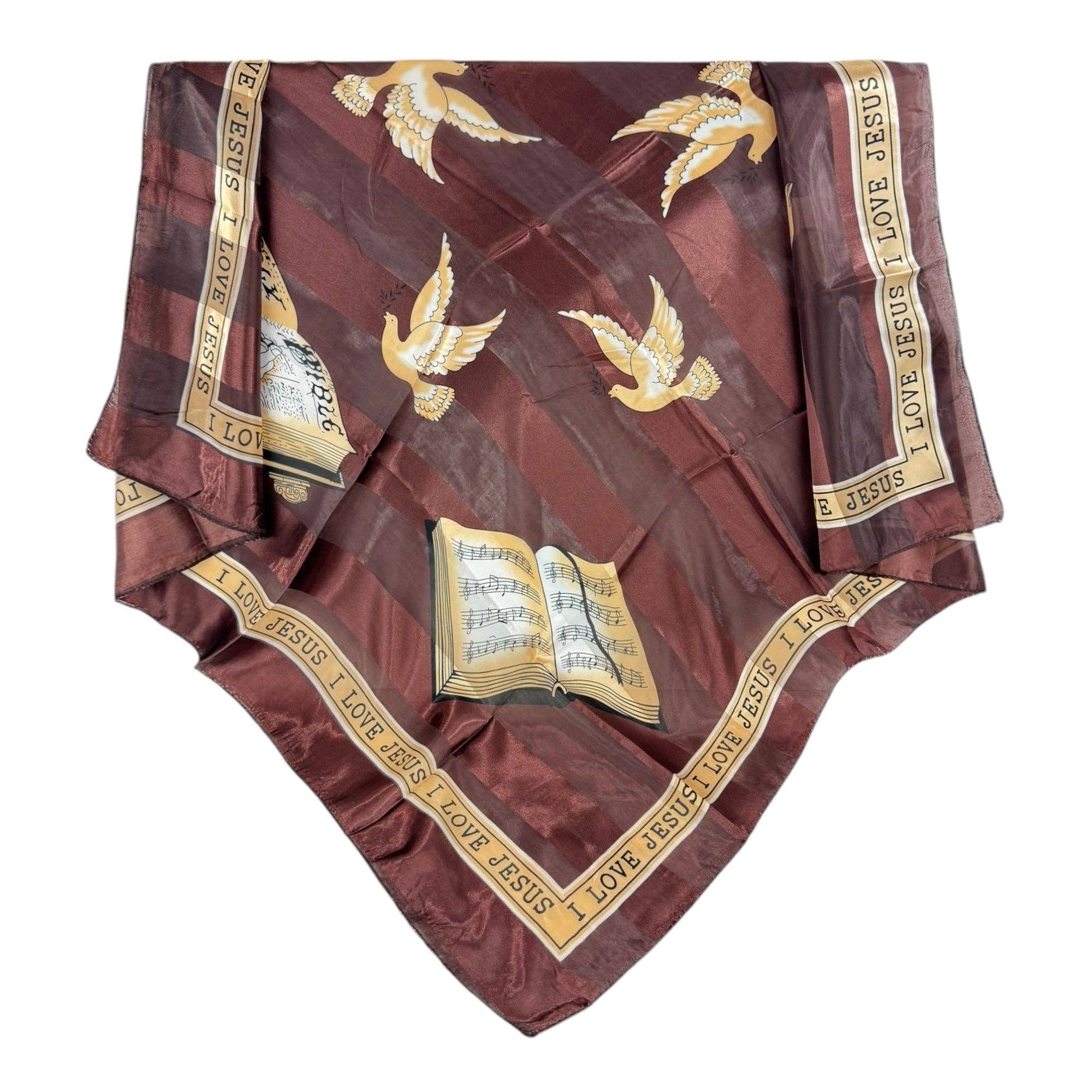 Satin Scarf Bible Pray Graphic ST3720-2. (12PC)
