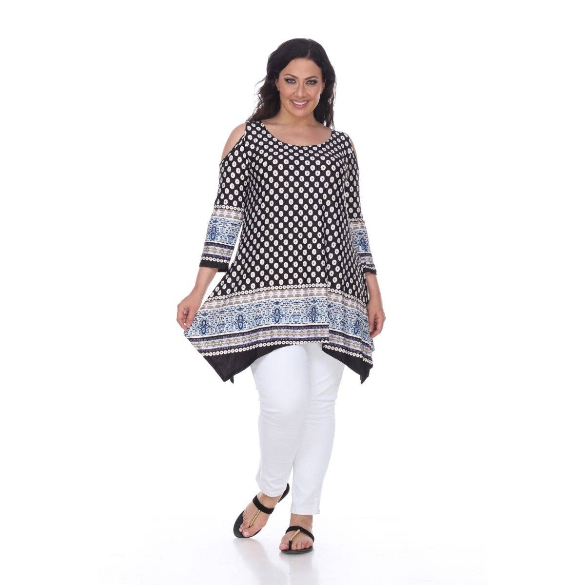 Plus Size Antonia Cold Shoulder Tunic