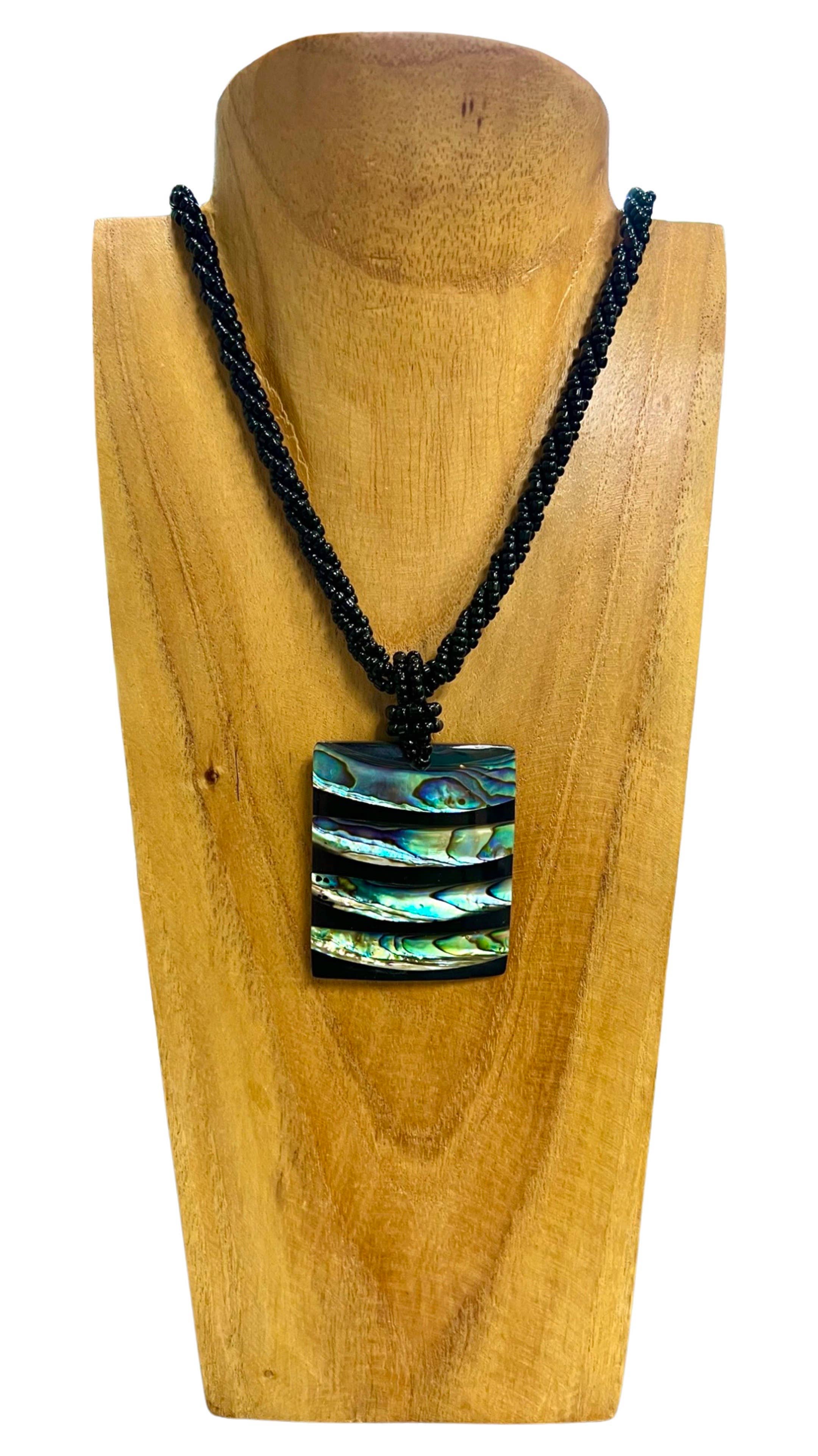 Abalone Shell Striped Bracelet