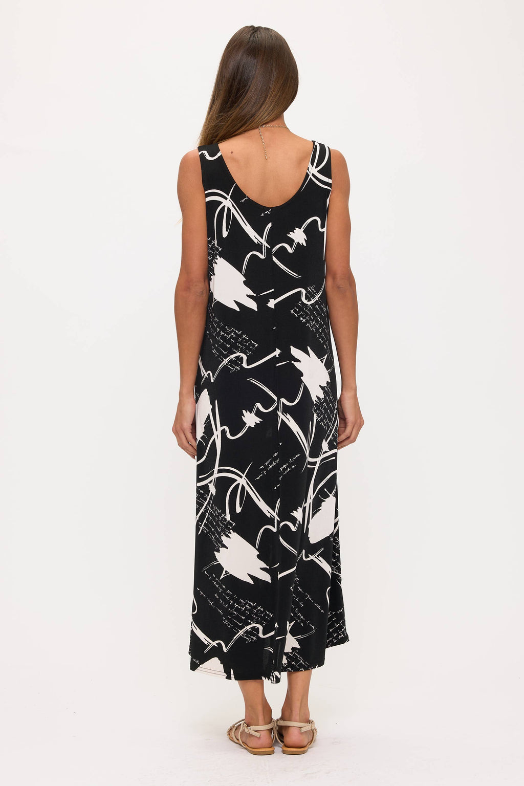 Print BNS Tank Long Dress-7000BN-TRP1-W494