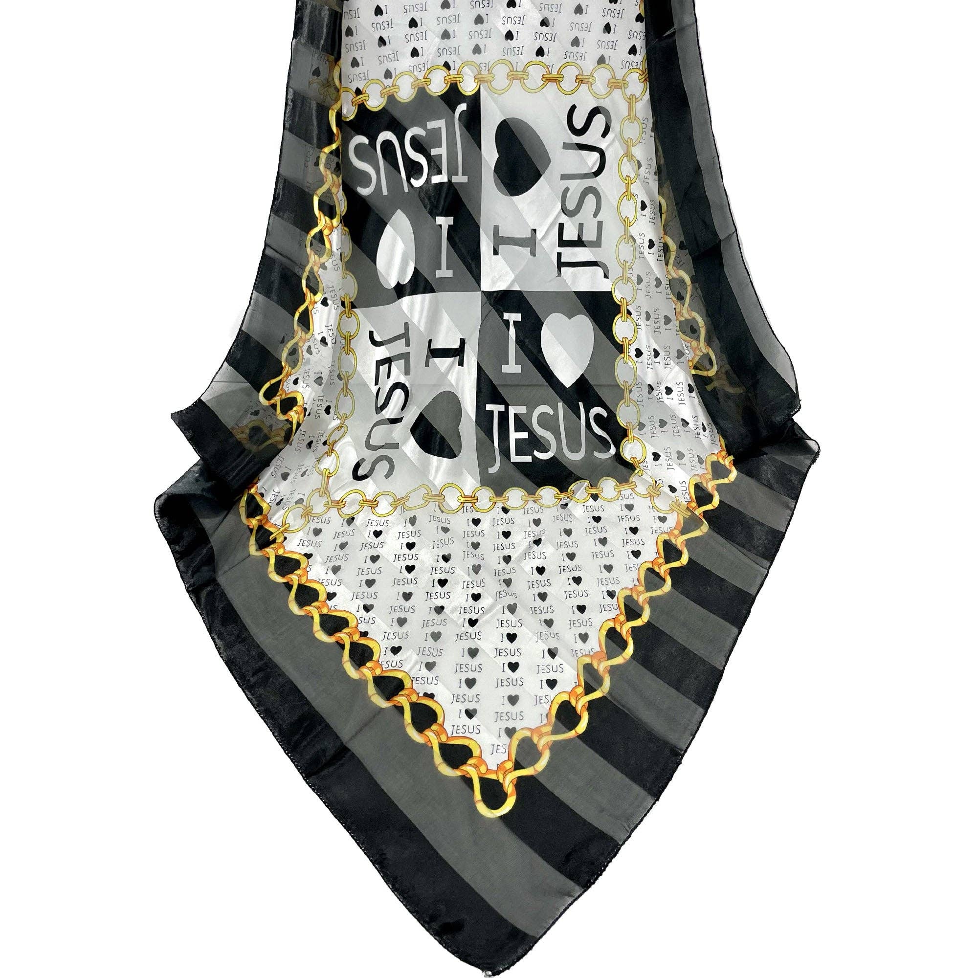Silky Scarf I Love Jesus ST3720-1. (12PC)