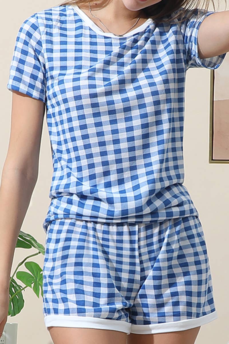 CWSPJ031_SHORT SLEEVE TOP WITH SHORTS PAJAMA SET