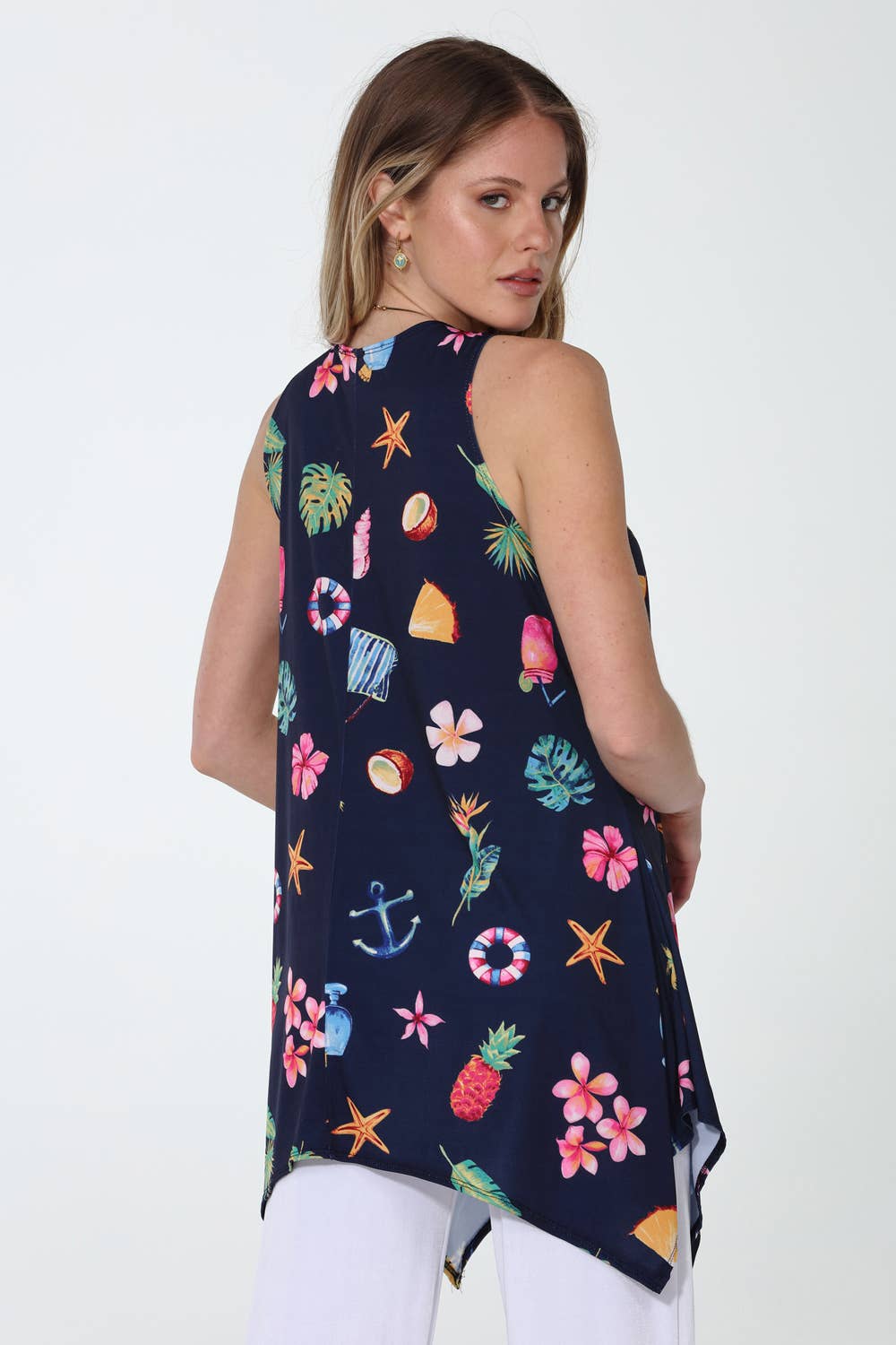 HIT Shark Bite Hem Tank-2057HT-TRD1-D019
