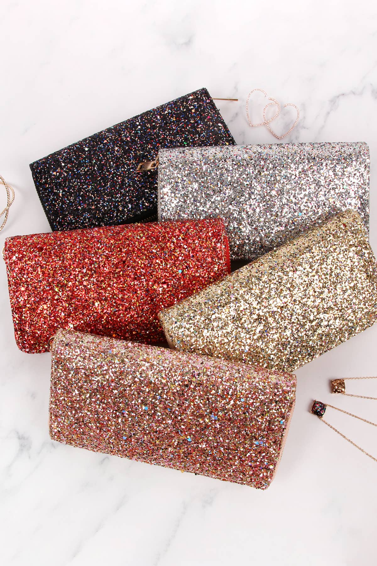 Women's Casual Glitters Zipper Wallet
