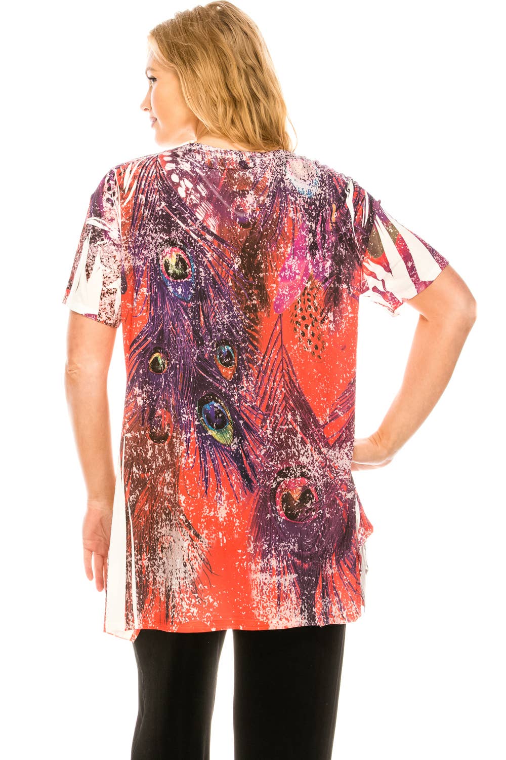 HIT V-Neck Straight Bottom Top-343HT-SRU1-U171