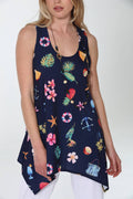 HIT Shark Bite Hem Tank-2057HT-TRD1-D019