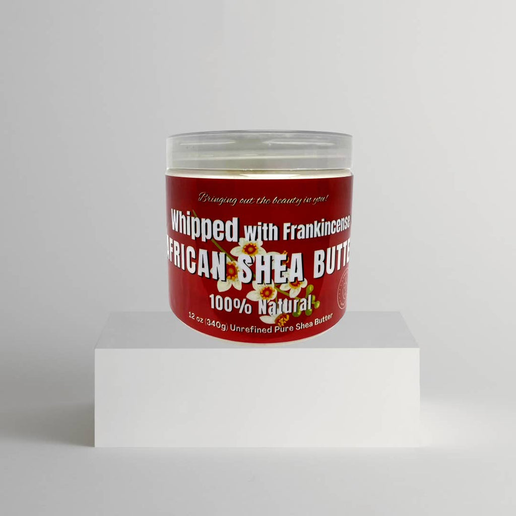 Whipped African Ivory Shea Butter, Frankincense - 12oz