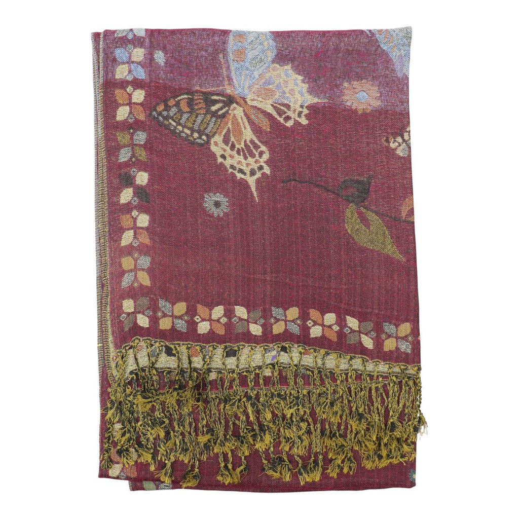 Metallic Pashmina Butterfly SCF4815-12. (12PC)
