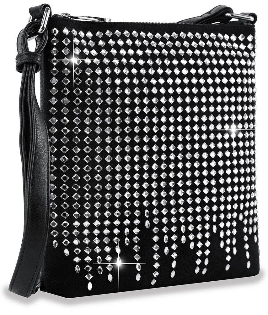 Dazzling Rhinestone Crossbody Sling