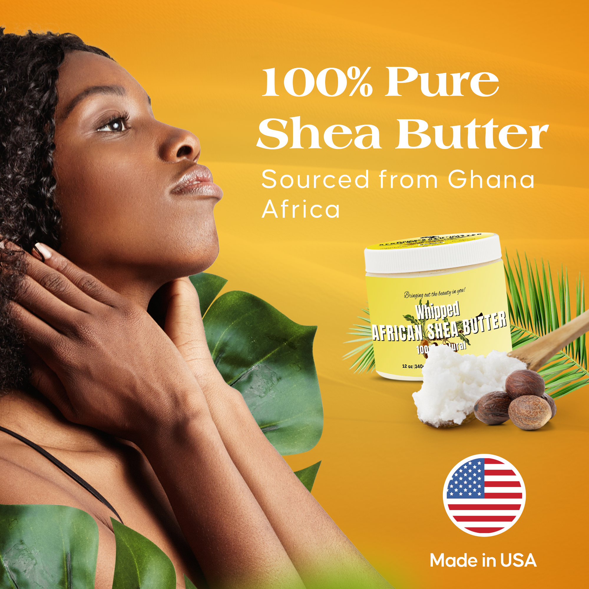 Whipped African Ivory Shea Butter, Unscented - 12oz
