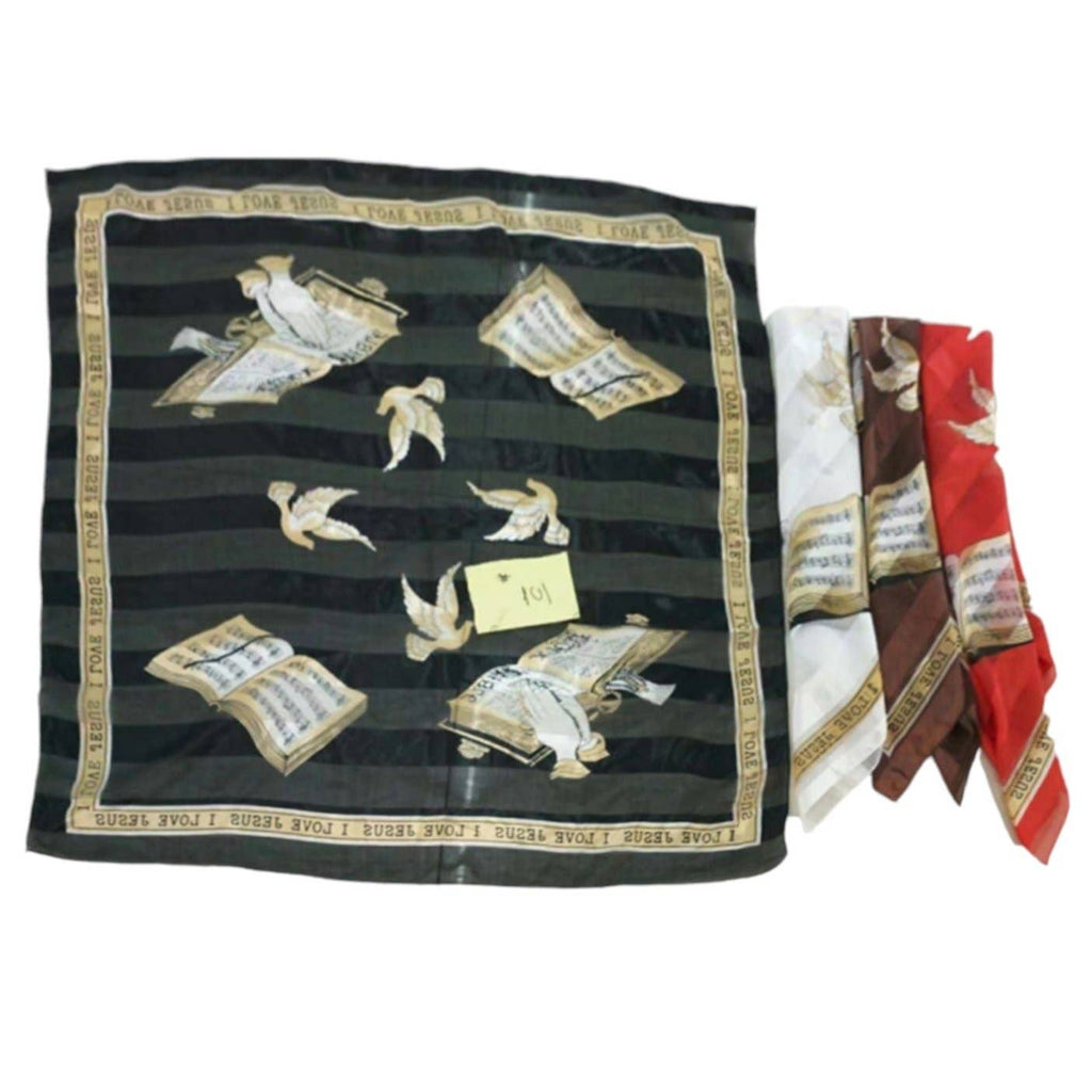 Satin Scarf Bible Pray Graphic ST3720-2. (12PC)