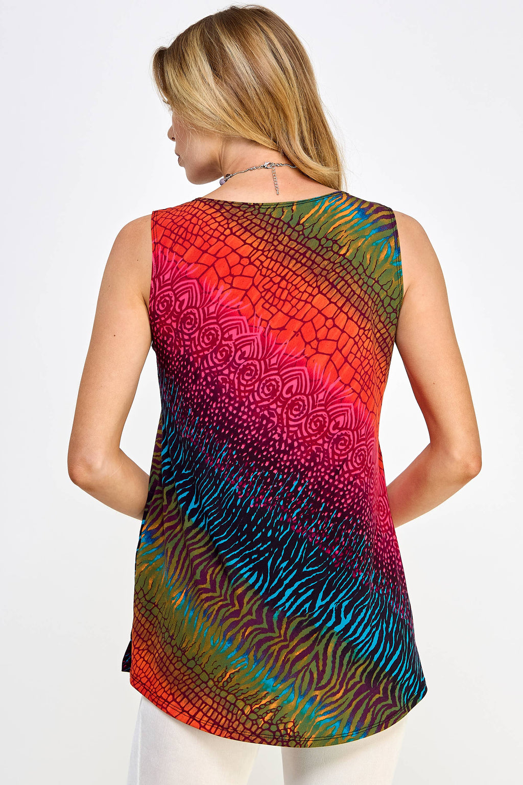 Print Boat Neckline Top-2063HT-TRP1-W182
