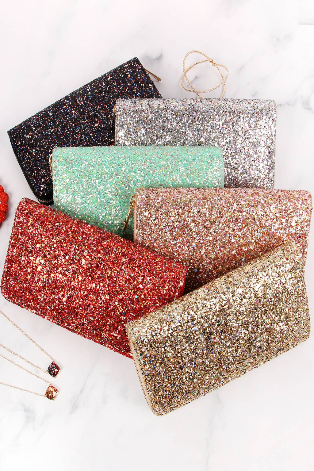 Women's Casual Glitters Zipper Wallet