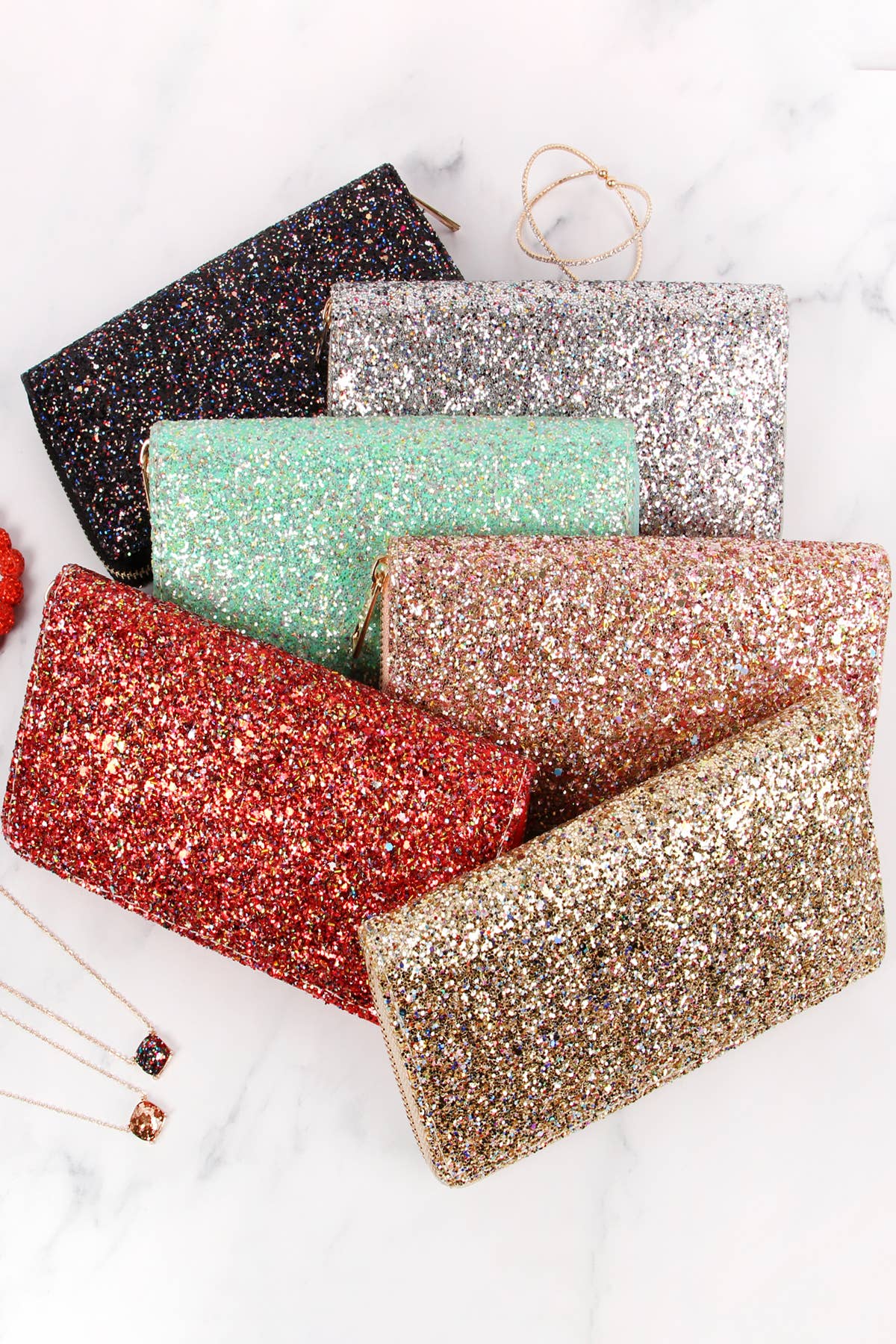 Women's Casual Glitters Zipper Wallet