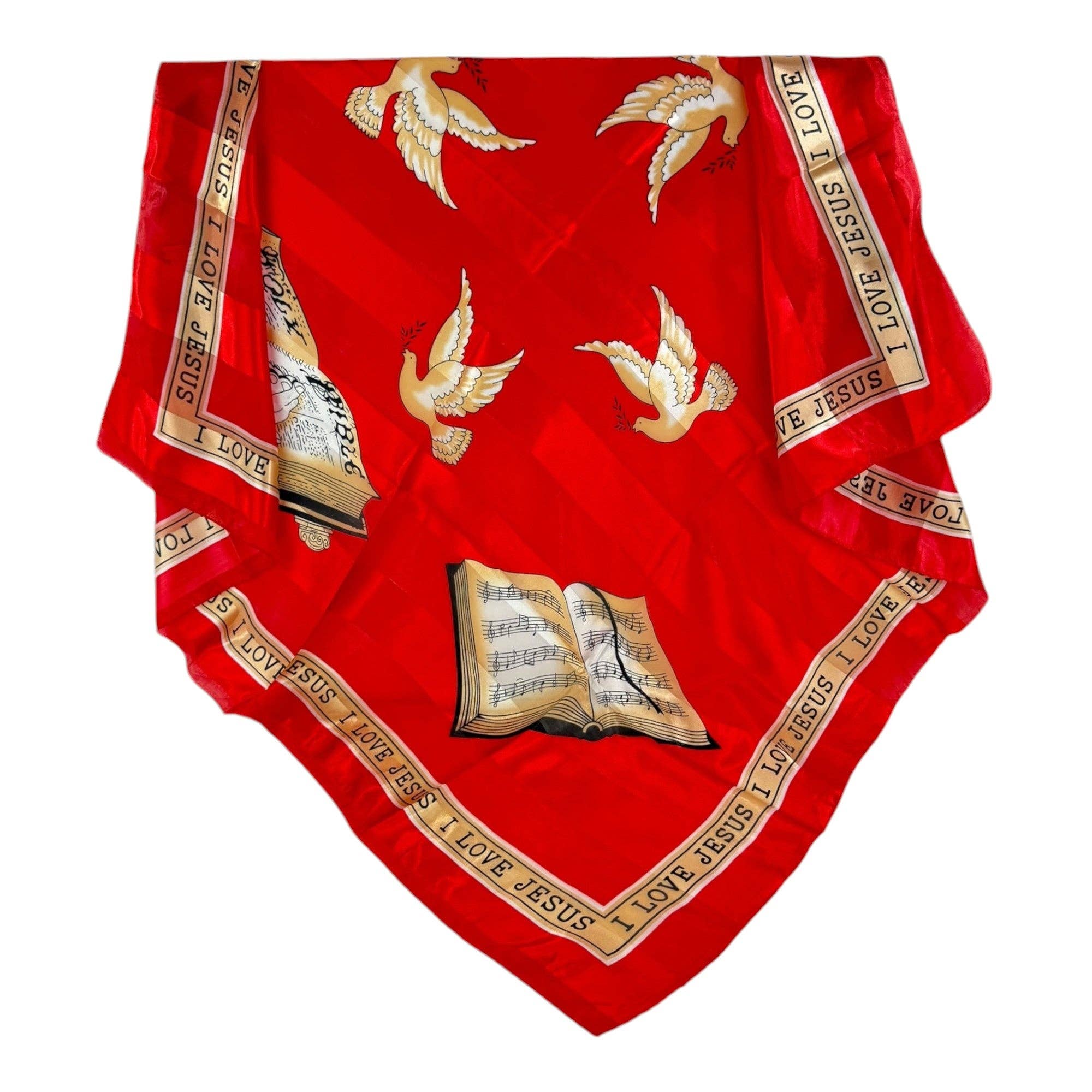 Satin Scarf Bible Pray Graphic ST3720-2. (12PC)
