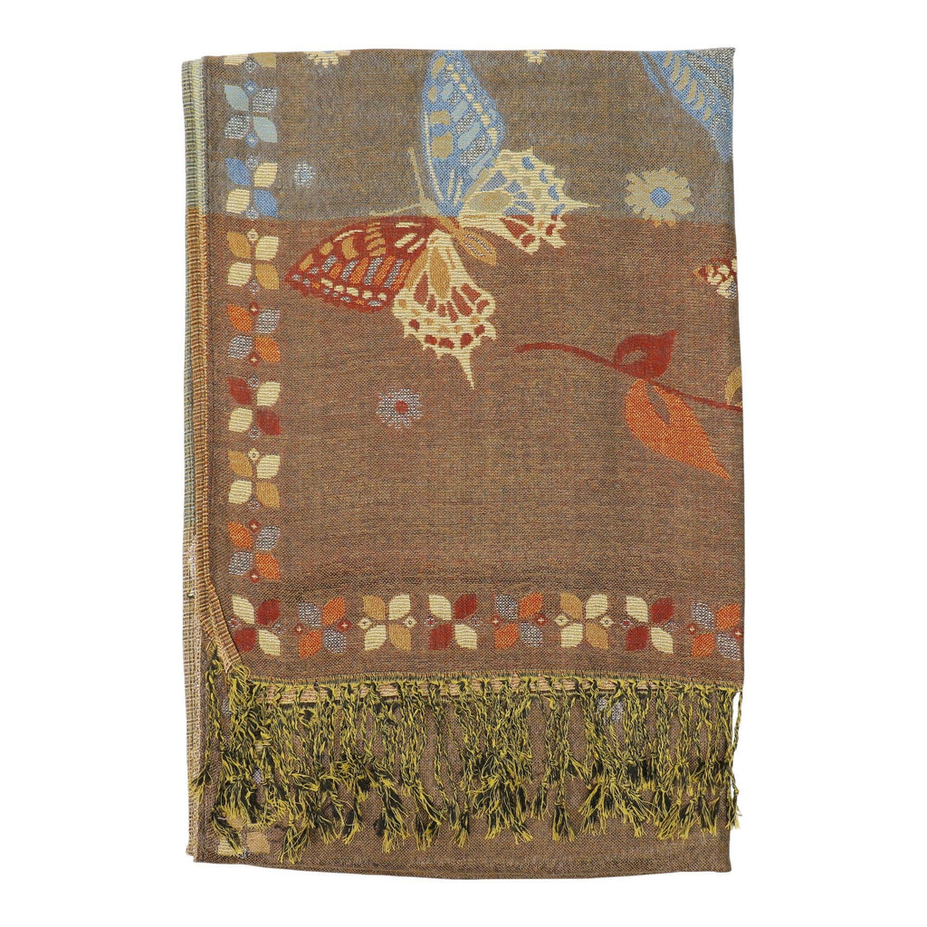 Metallic Pashmina Butterfly SCF4815-12. (12PC)