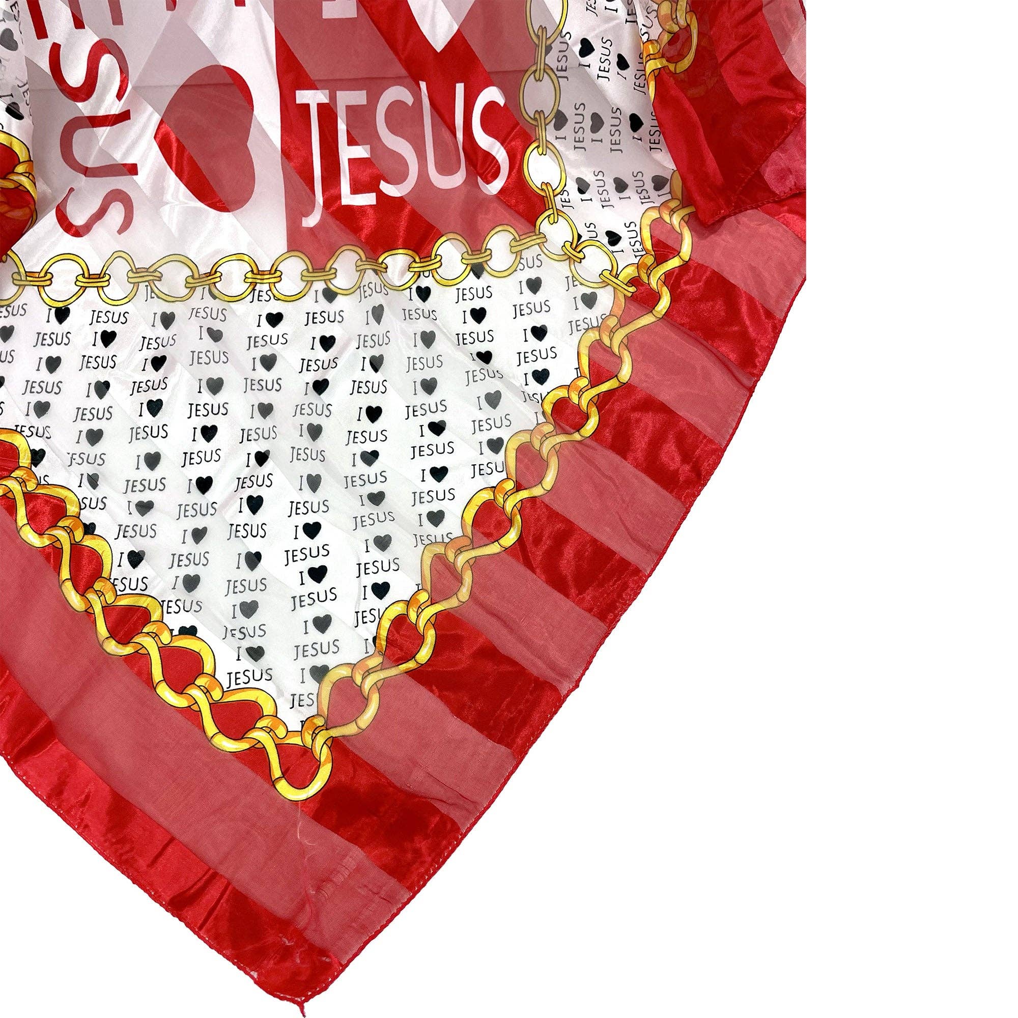 Silky Scarf I Love Jesus ST3720-1. (12PC)