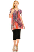 HIT V-Neck Straight Bottom Top-343HT-SRU1-U171