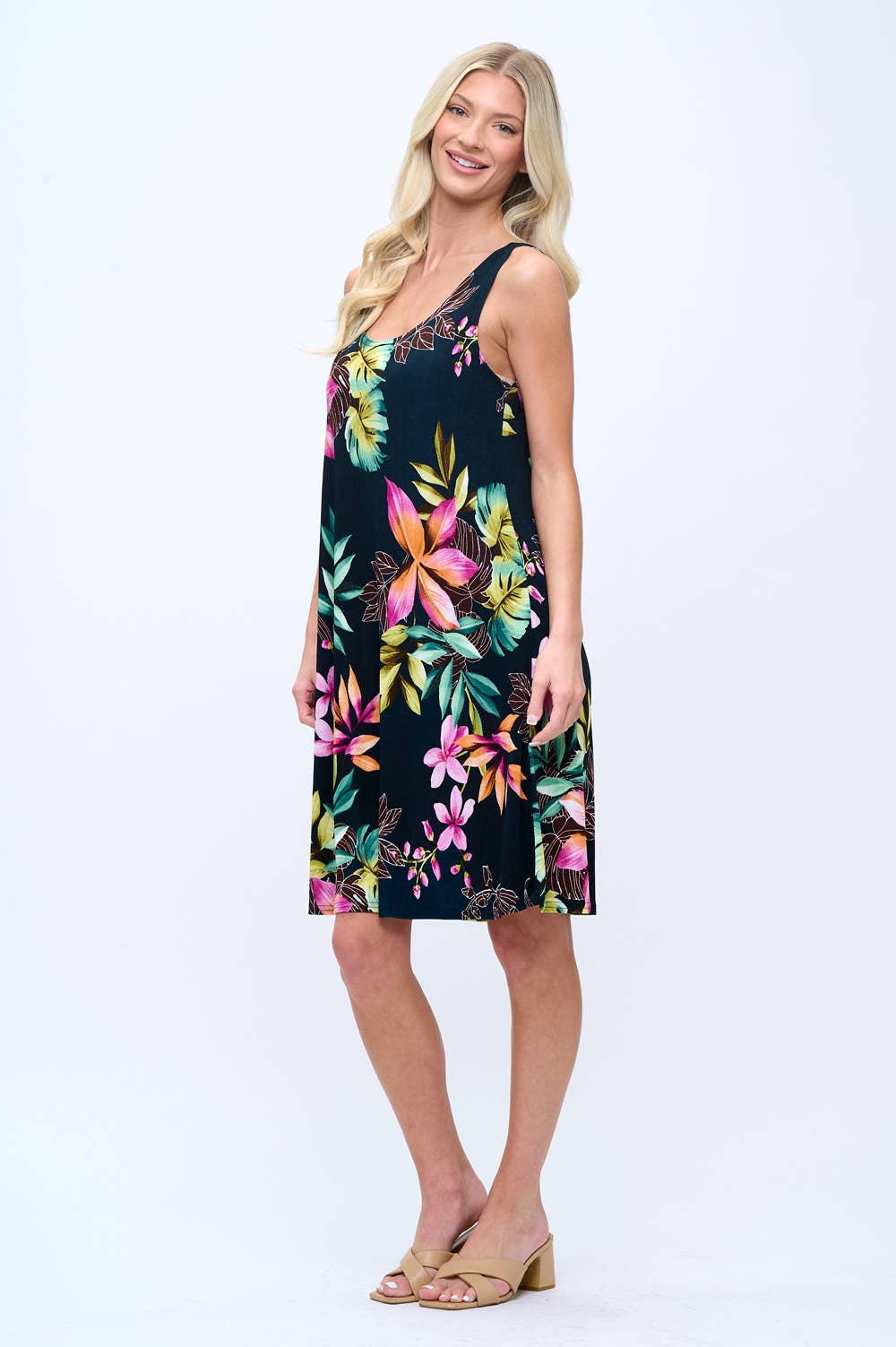 BNS  Print Missy Tank Dress - 7003BN-TRP1-W479