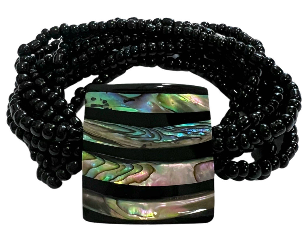 Abalone Shell Striped Earrings