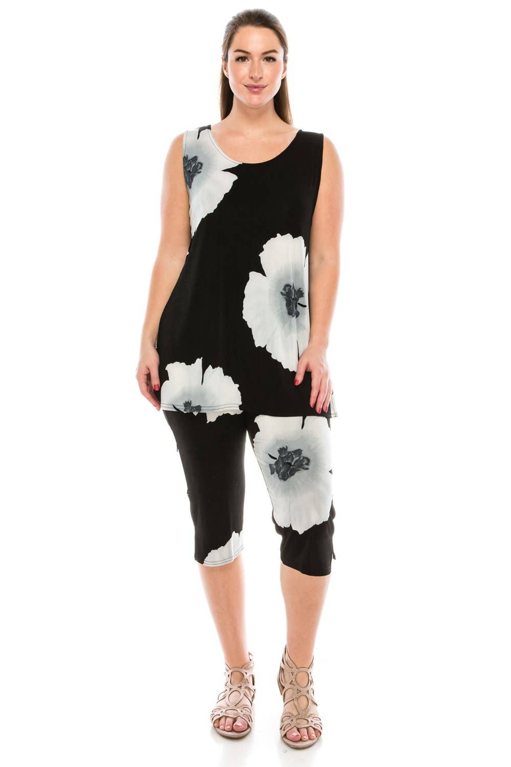 BNS Tank Capri Pant Set - 9002BN-TRP1-W113