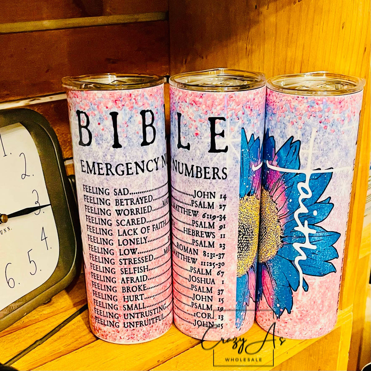 Bible Emergency Numbers Tumbler