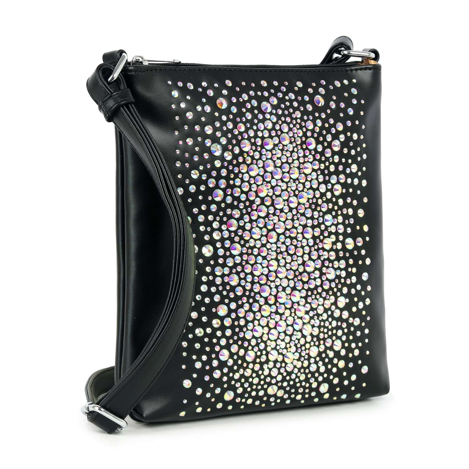 Stunning Iridescent Rhinestone Crossbody Sling
