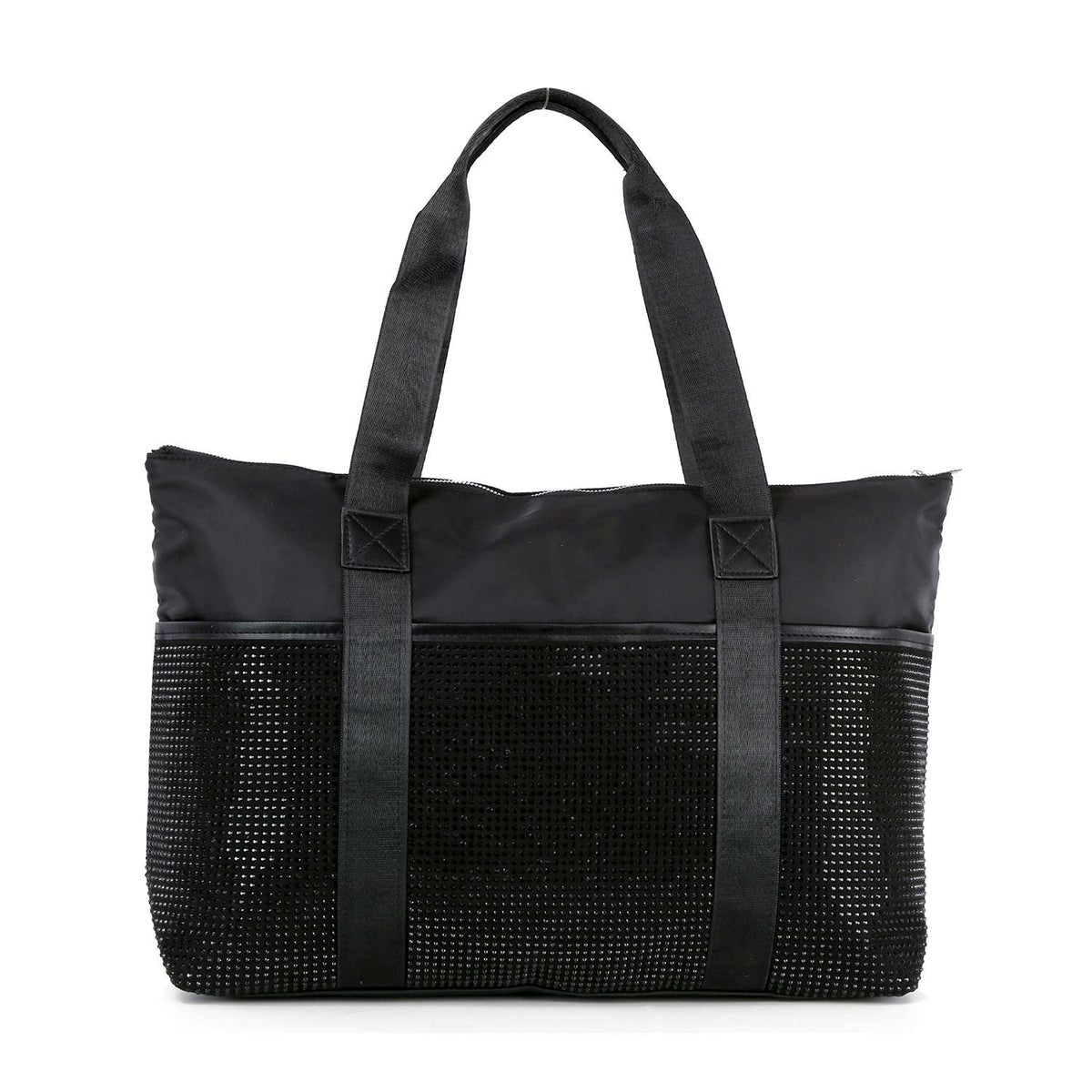 Rhinestone Accented Travel Tote Bag