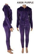 A3026 VELVET JACKET AND PANTS SET MIXED SIZES 12SET