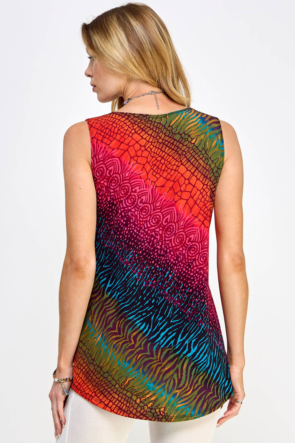 Print Boat Neckline Top-2063HT-TRP1-W182