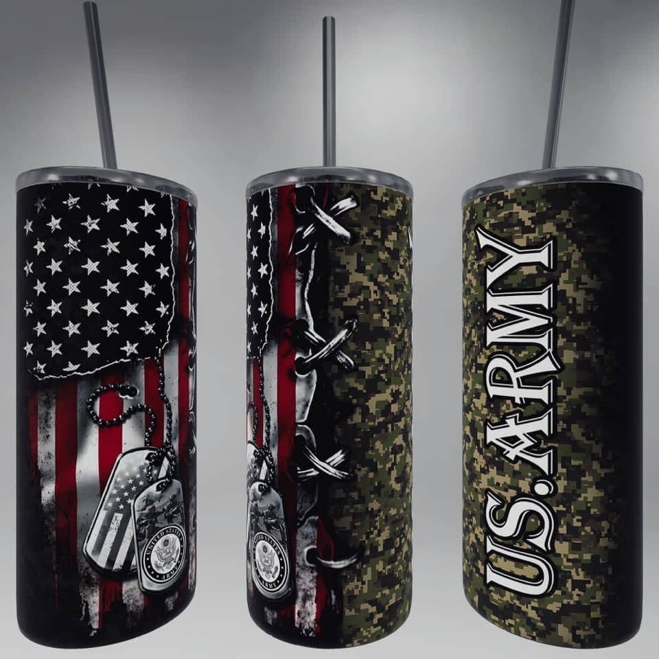 U.S. Army Dog Tags Tumbler