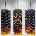 Fire Dept. With Flames Tumbler