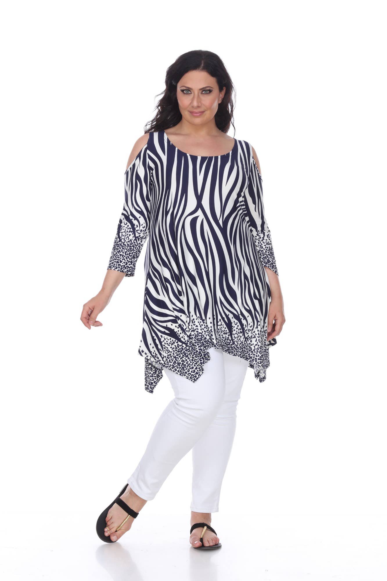 Plus Size Antonia Cold Shoulder Tunic