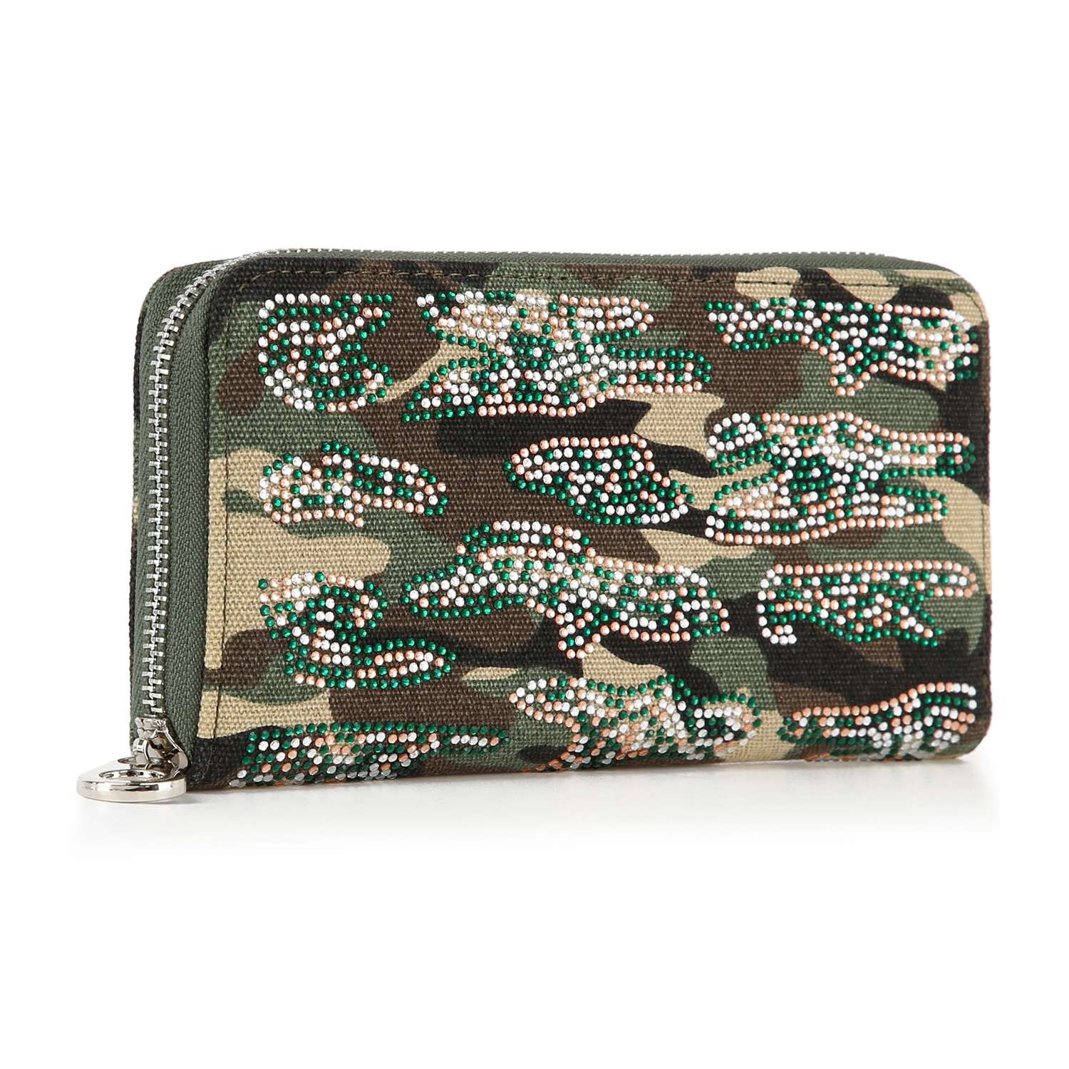 Sparkling Camo Print Accordion Wallet
