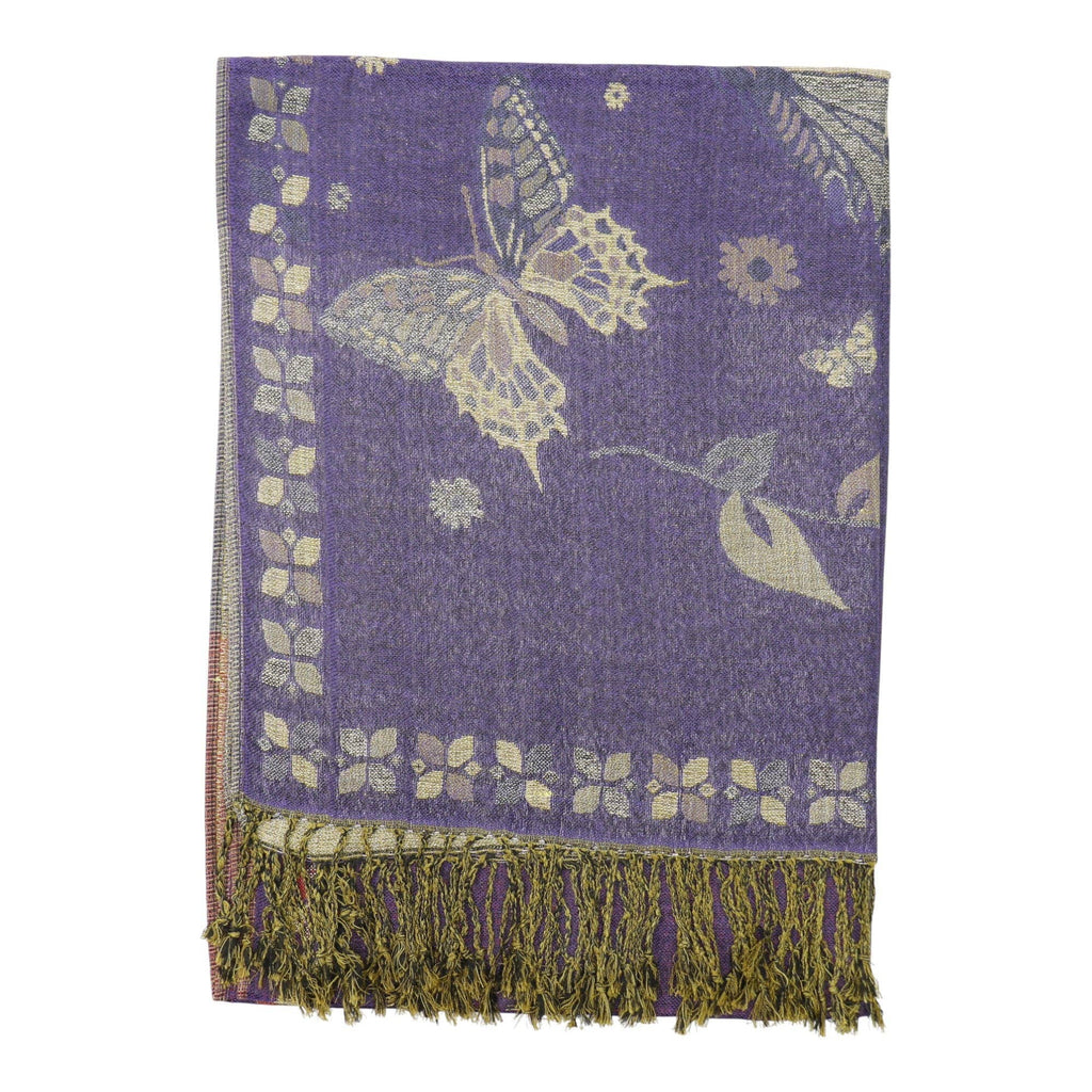 Metallic Pashmina Butterfly SCF4815-12. (12PC)