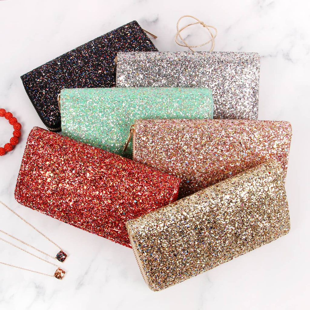 Women's Casual Glitters Zipper Wallet