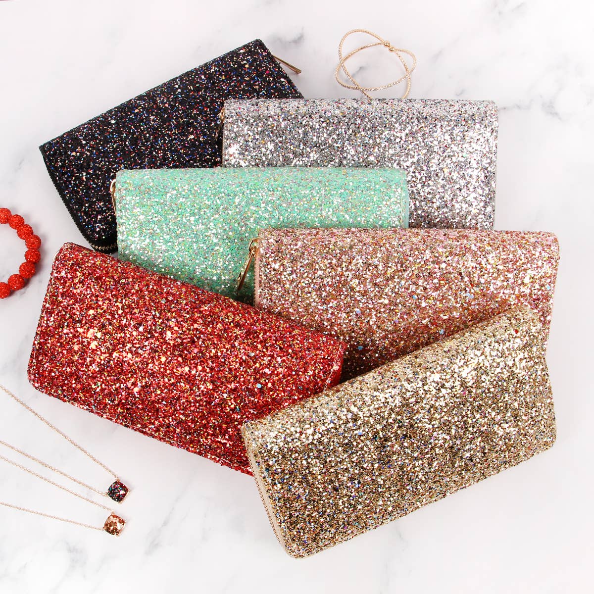 Women's Casual Glitters Zipper Wallet