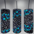 Chunky Sparkle Leopard Tumbler