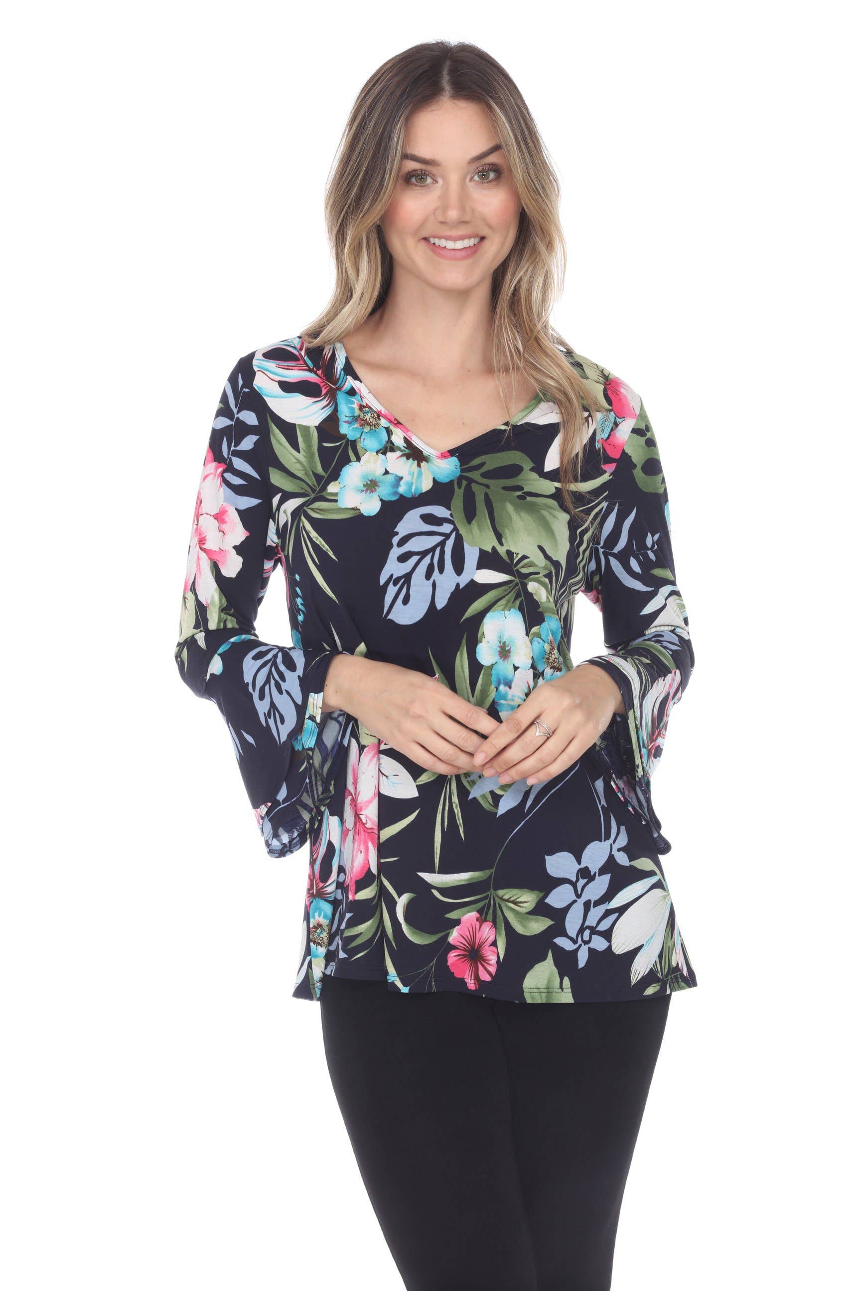 BG V-Neck Tulip Tunic  - 3054BG-LRP1-W263