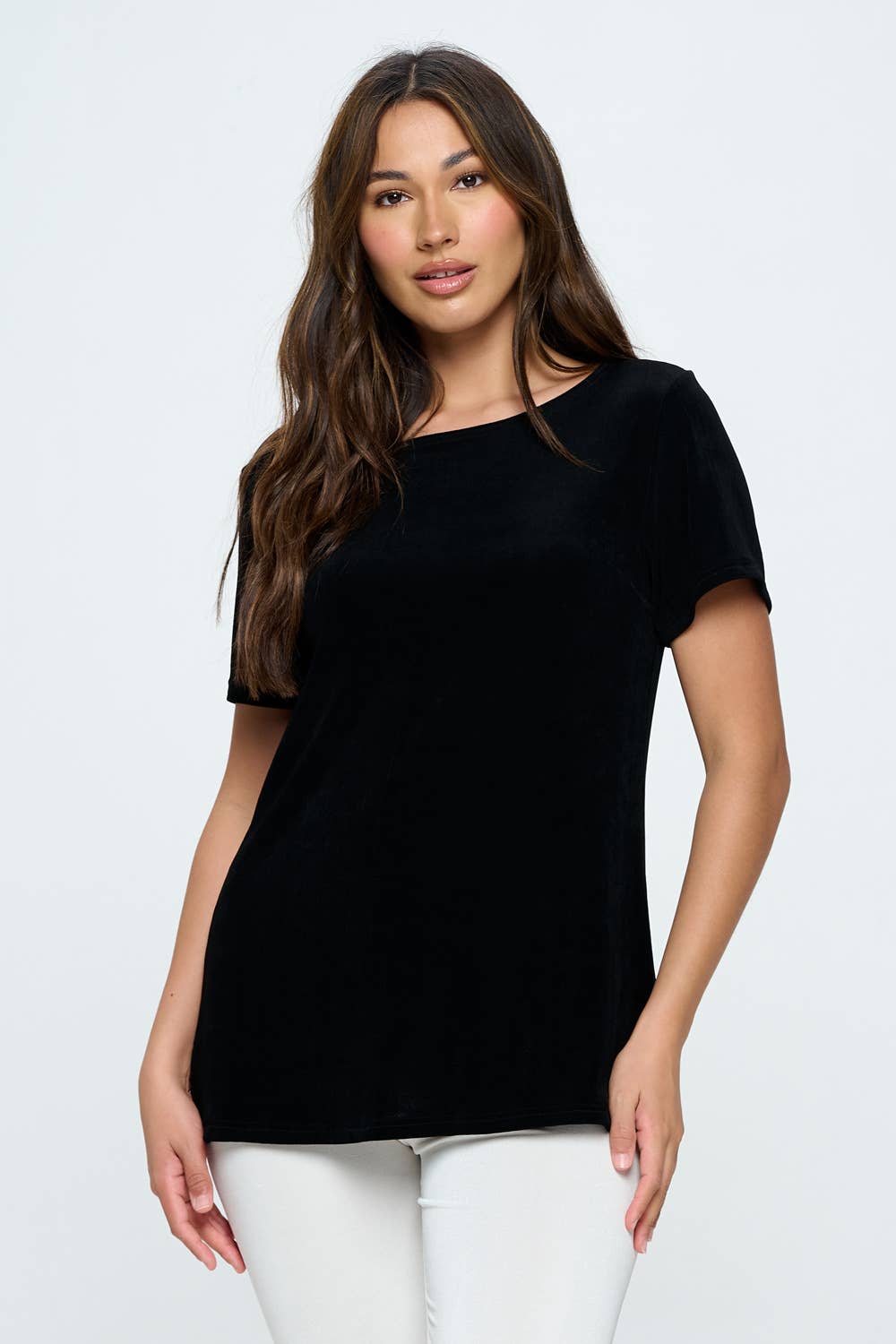 Acetate Boat NK Short Sleeve Top