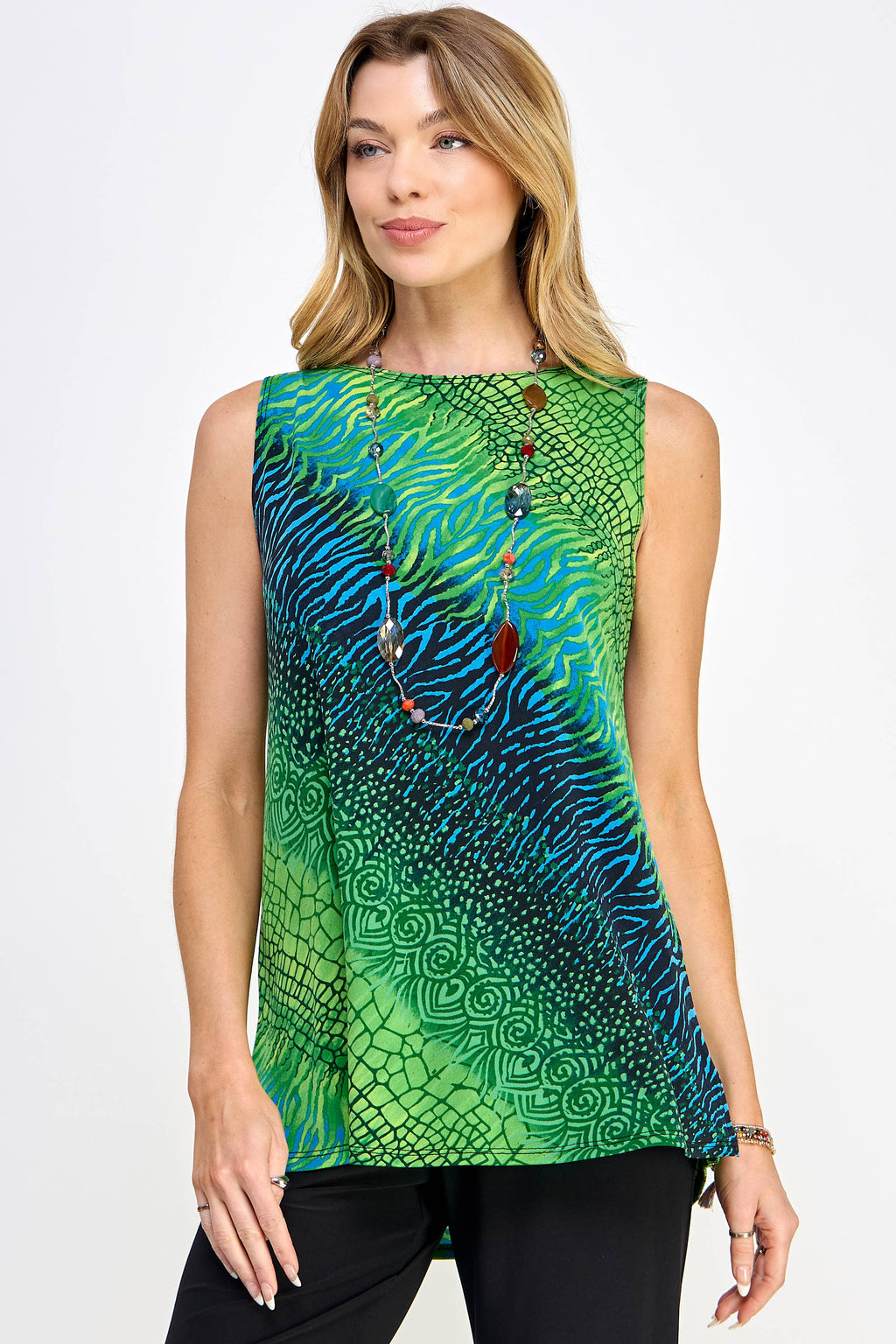 Print Boat Neckline Top-2063HT-TRP1-W182