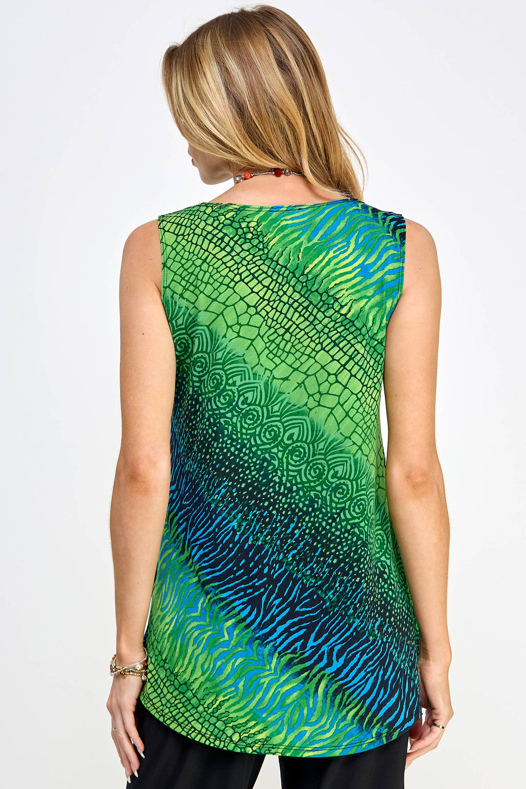 Print Boat Neckline Top-2063HT-TRP1-W182