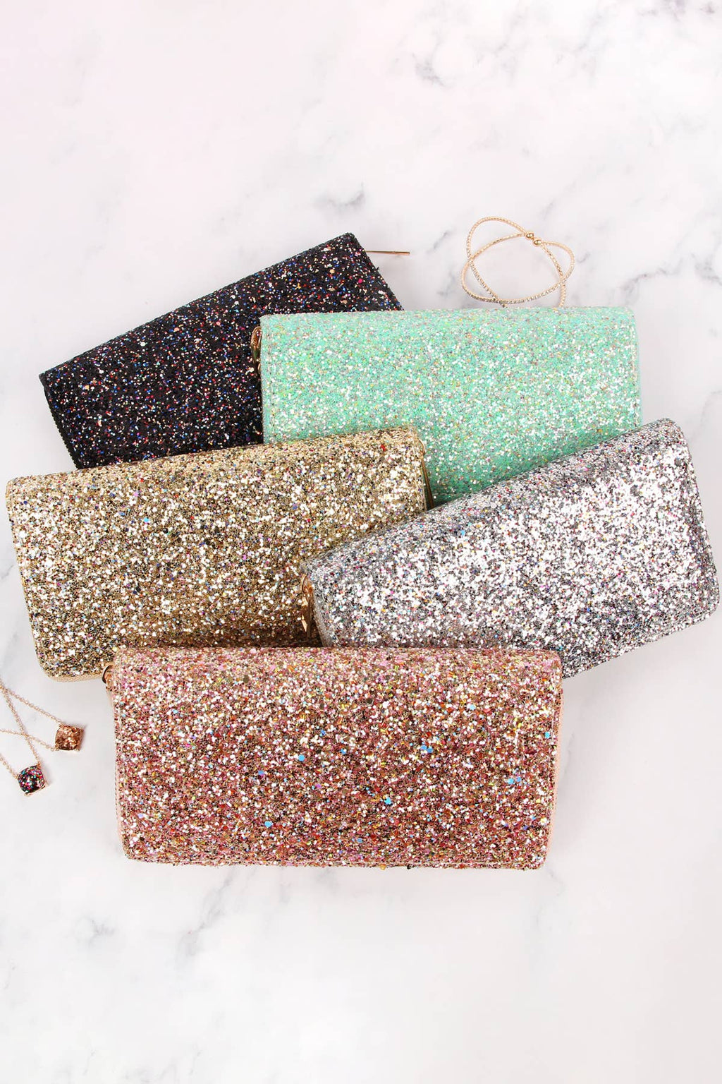 Women's Casual Glitters Zipper Wallet