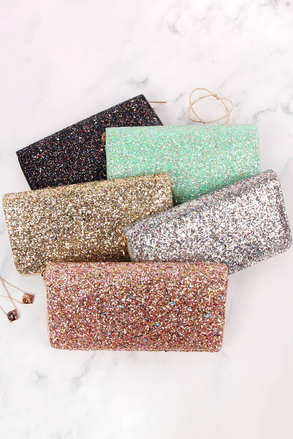 Women's Casual Glitters Zipper Wallet